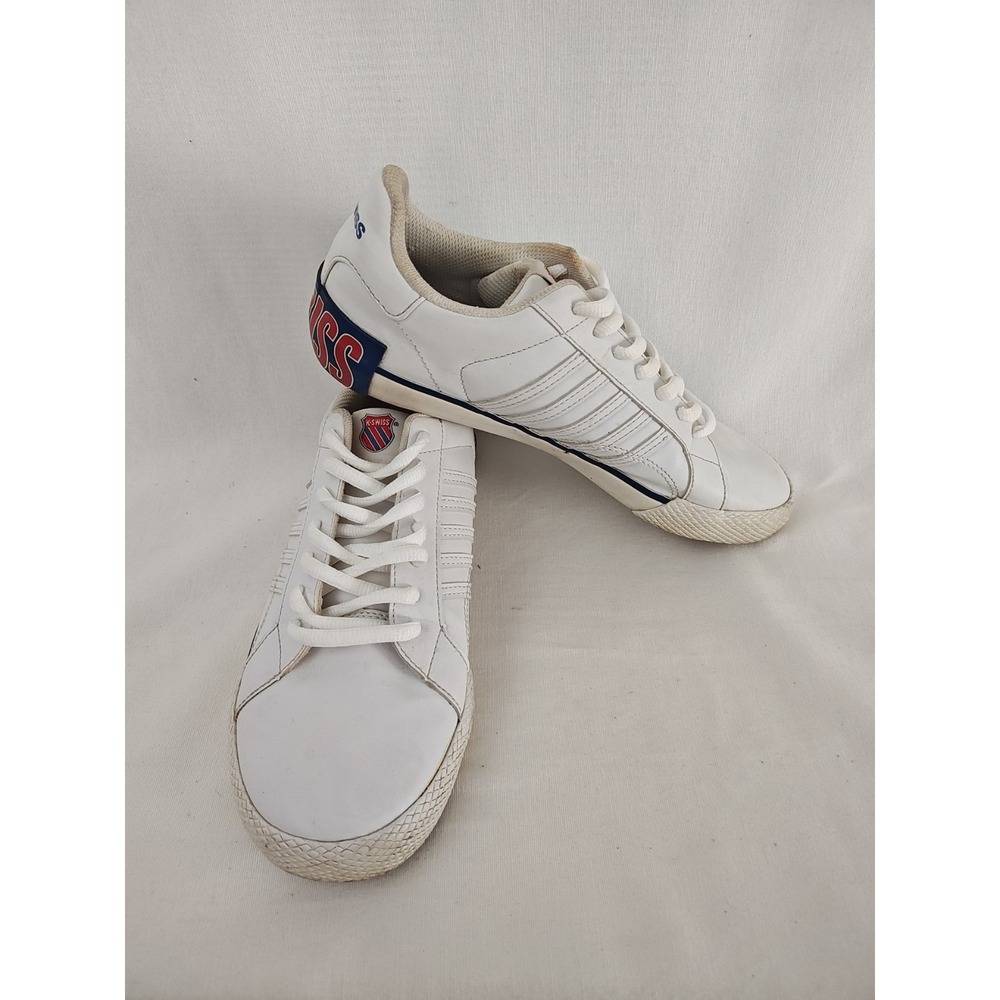 K Swiss Varsity Low Top White Athletic Sneaker Shoes Men's US Size 7 83323-116-M